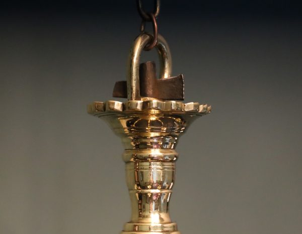 A Fine Early 19th Century English Six Branch Brass Chandelier