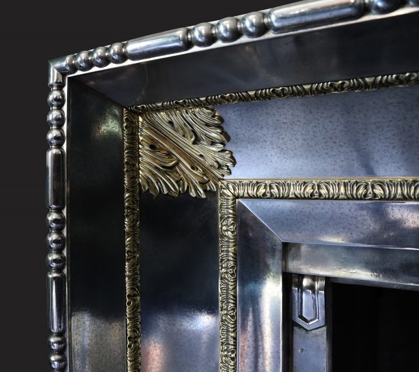 Substantial English Polished Steel Register Grate