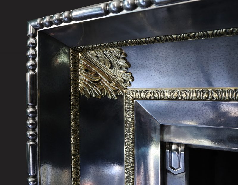 Substantial English Polished Steel Register Grate