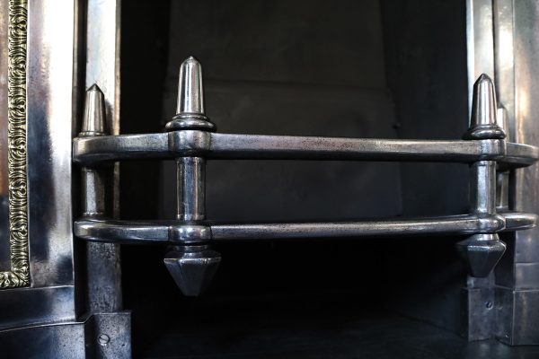 Substantial English Polished Steel Register Grate