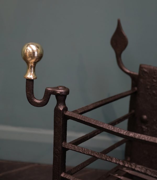 18th Century Wrought Fire Basket in the Dutch Manner