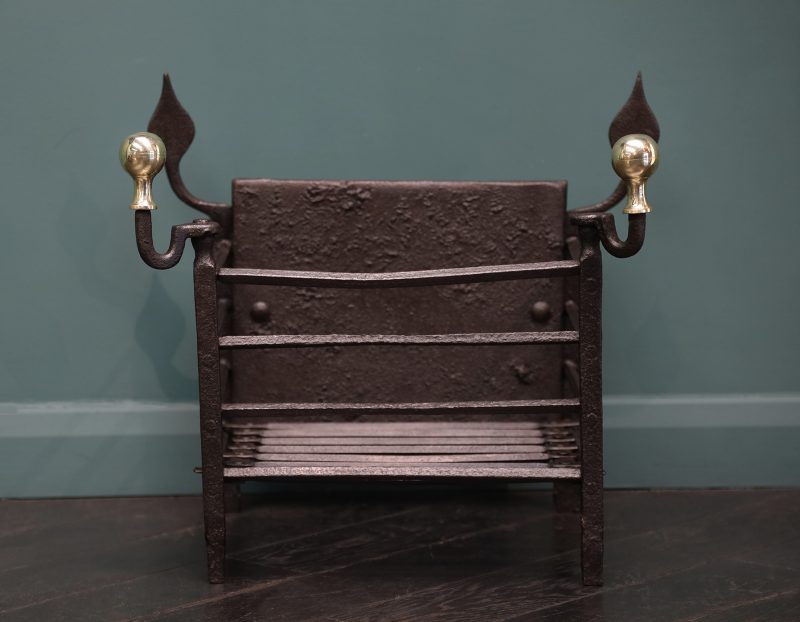 18th Century Wrought Fire Basket in the Dutch Manner