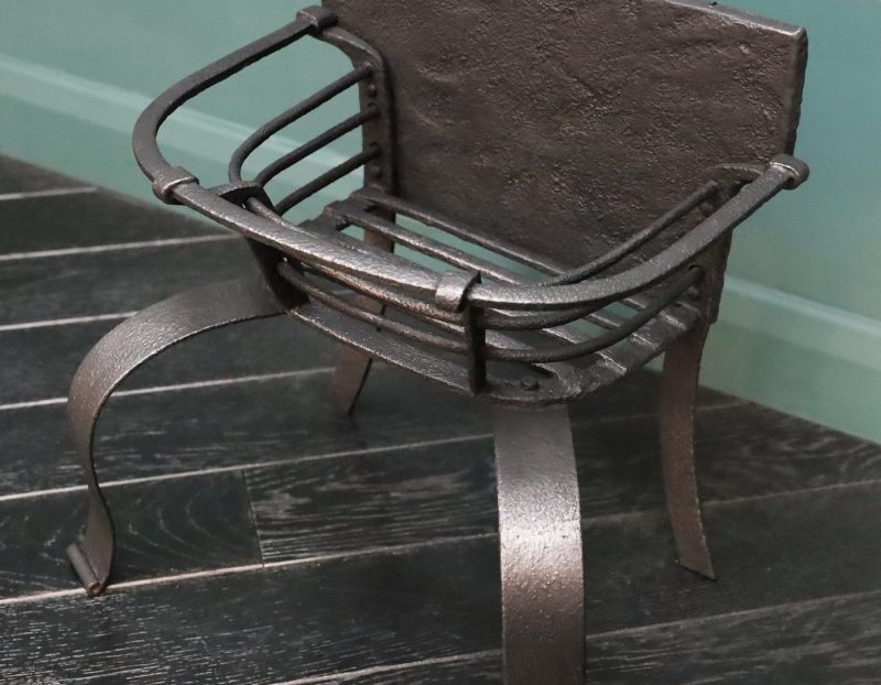 English Wrought-Iron Fire Basket