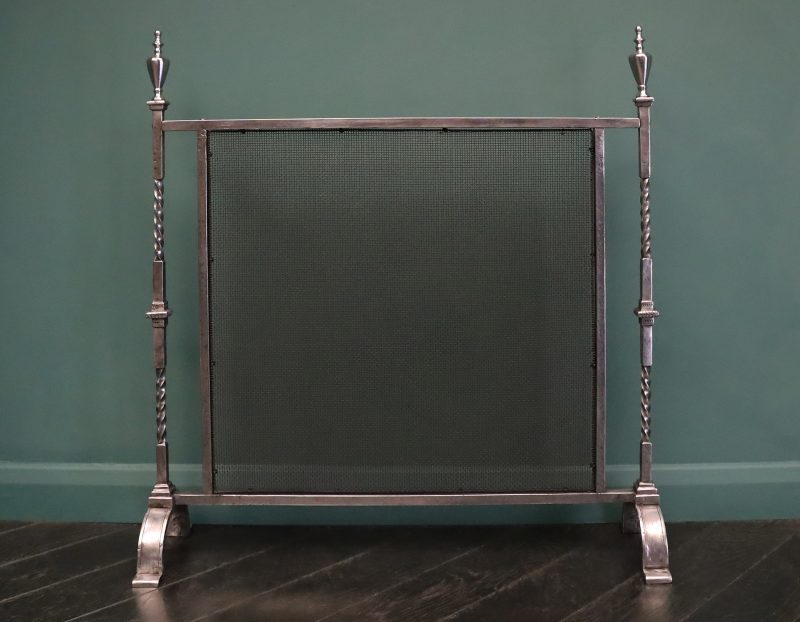 Mid-Nineteenth Century Polished Wrought Fire Screen in the Georgian Manner
