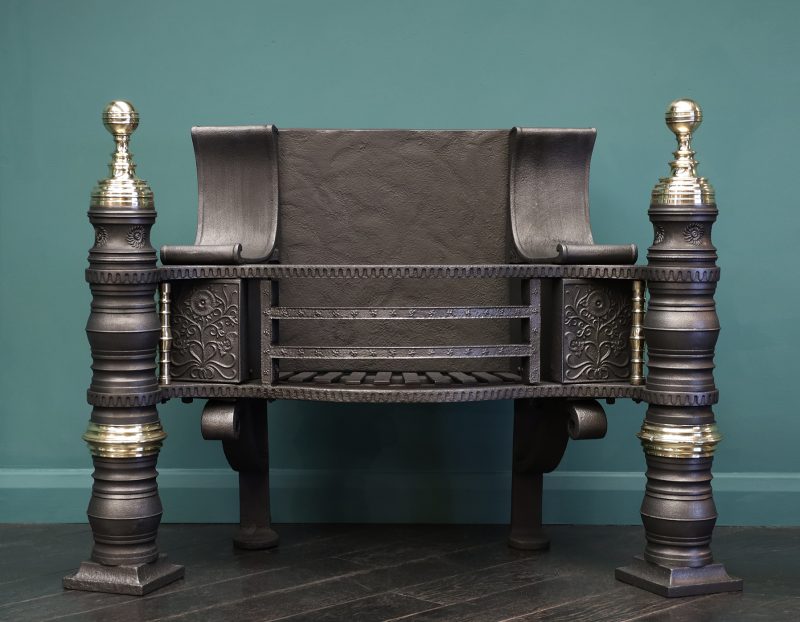 Cast-Iron and Brass Pillar Grate by Philip Webb