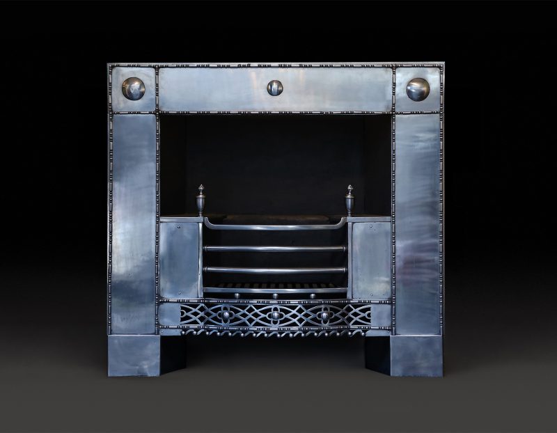 Late 19th century Full-Front Register Grate by Thomas Elsley
