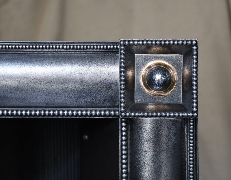 A Polished Wrought Regency Register Grate