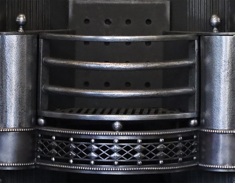 A Polished Wrought Regency Register Grate