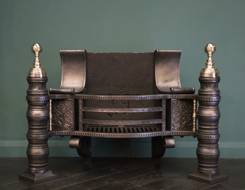 Cast-Iron & Brass Pillar Grate by Philip Webb