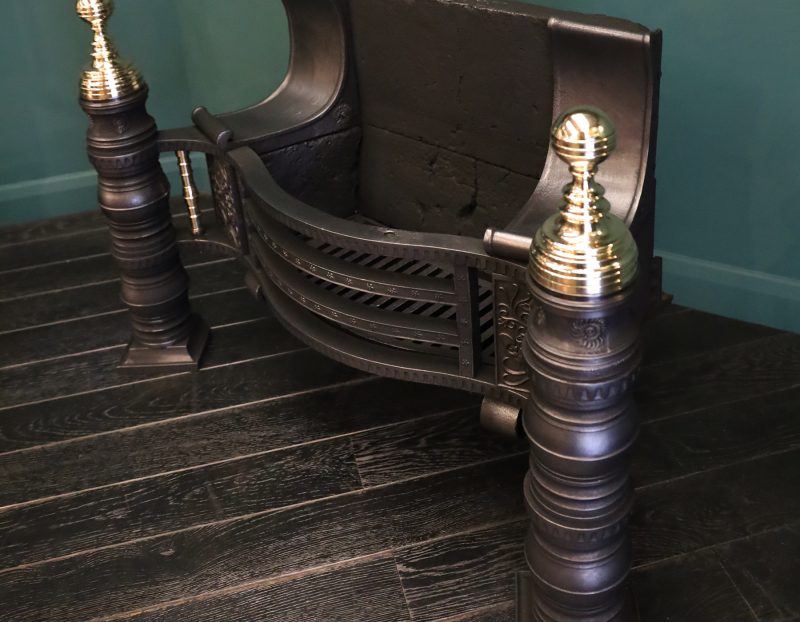 Cast-Iron & Brass Pillar Grate by Philip Webb