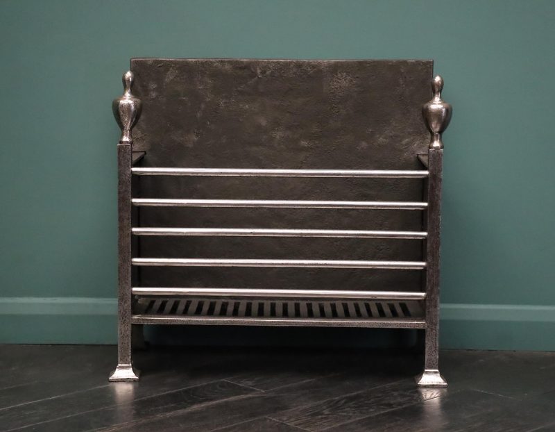 Mid-19th Century Polished Wrought Railed Fire Basket