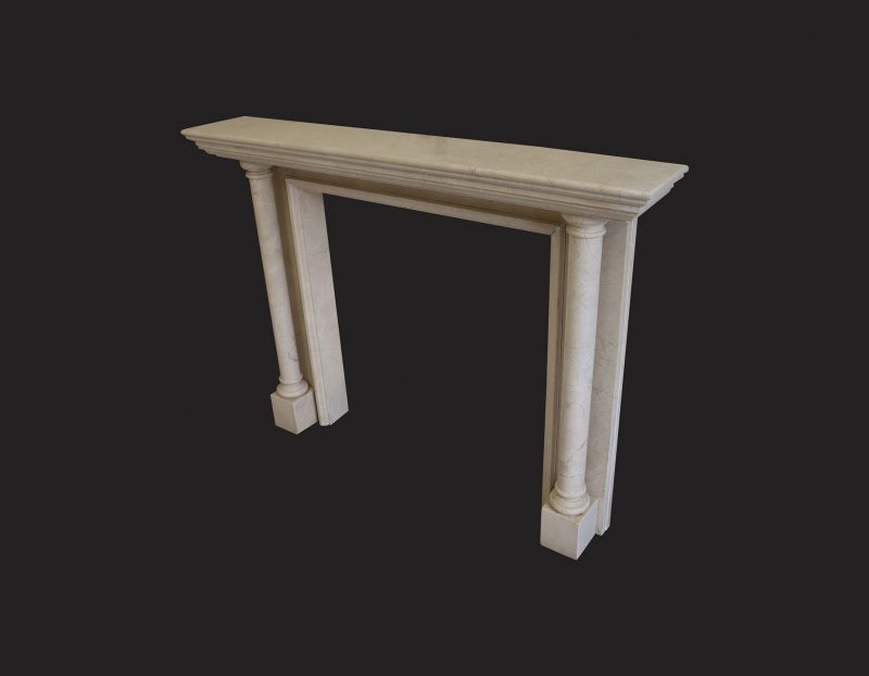 Pencil-Vein Marble Chimneypiece with columns