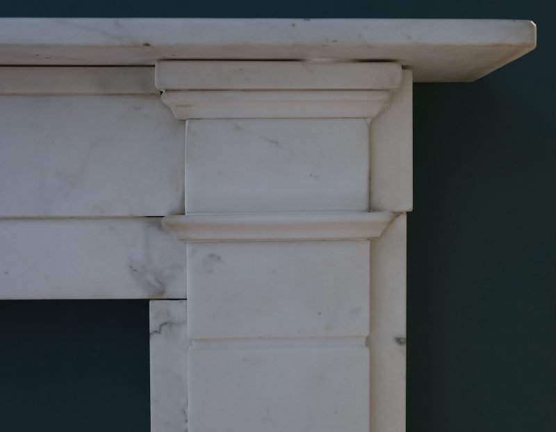Early 19th Century Lightly-Veined Statuary Marble Chimneypiece