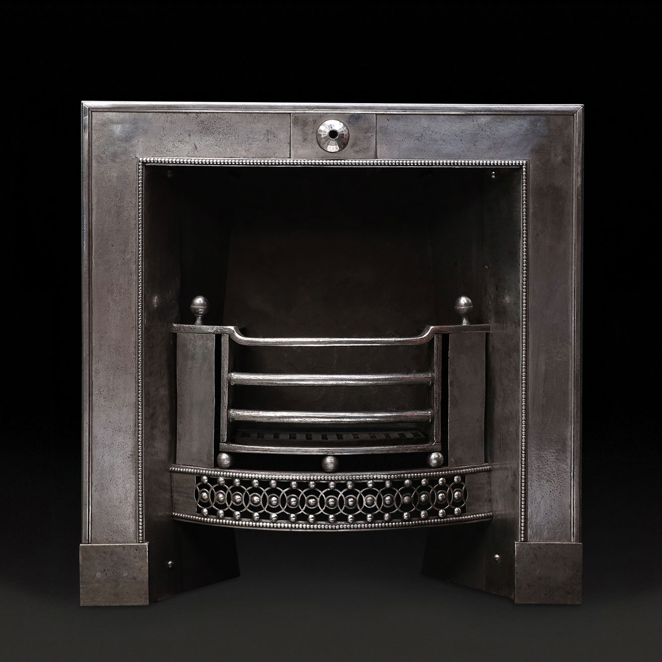 18th Century Georgian Polished Wrought Register Grate