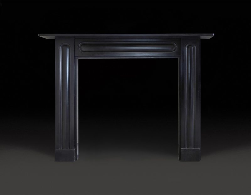 Irish Black Kilkenny Marble Chimneypiece Fireplace Mantel