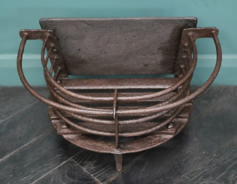 English Early 18th Century Wrought-Iron Fire Basket