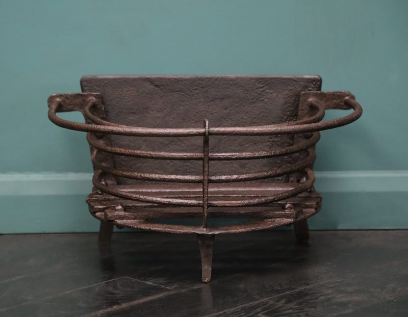 English Early 18th Century Wrought-Iron Fire Basket