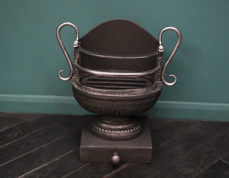 English Urn & Serpent Coal Grate in the Earlier Regency Manner